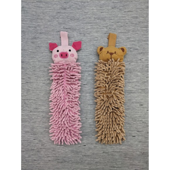 Norwex BacLock Chenille Kids Pet to Dry Pig Bear Hanging Kitchen Bathroom Soft - Picture 1 of 7